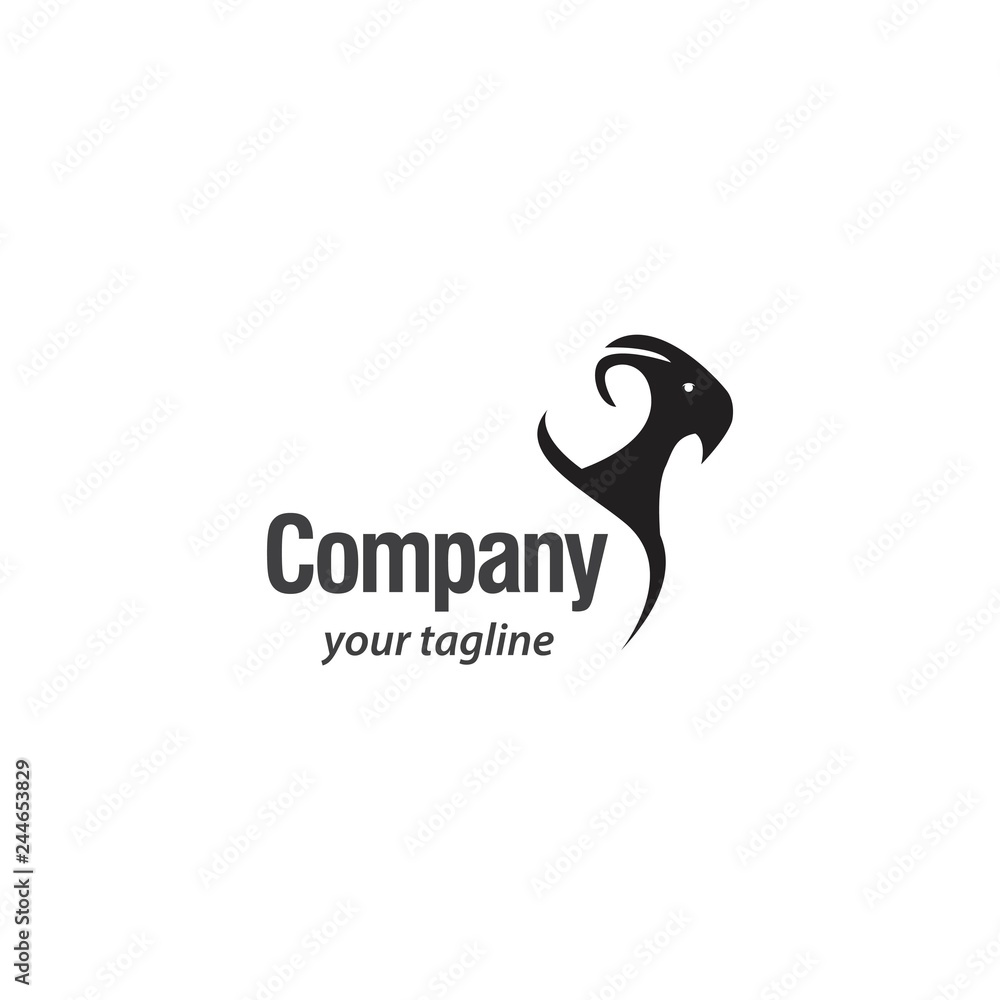 Fototapeta premium Goat Logo vector template