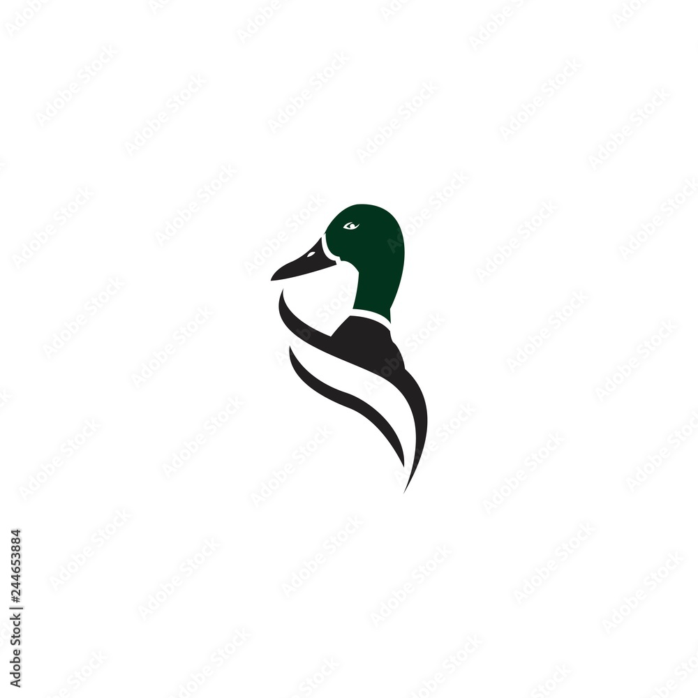 Obraz premium Duck Logo vector template
