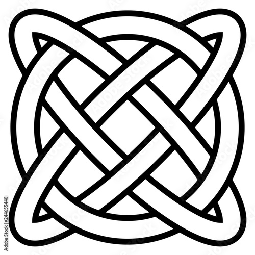 Celtic knot symbol of eternal life infinity, vector amulet symbol of longevity and health, symbol of mental health and well-being
