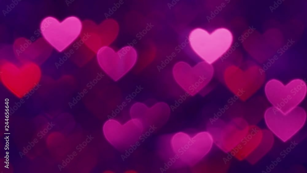 Abstract heart bokeh background magenta color Abstract heart bokeh background magenta color