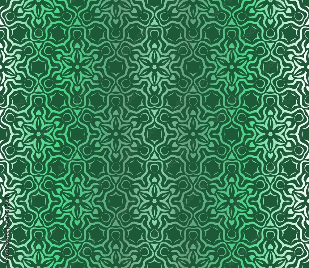 Seamless Lace Floral Background. Texture For Wallpaper, Invitation. Vector Illustration. Green gradient Seamless Lace Floral Background. Texture For Wallpaper, Invitation. Vector Illustration. Green gradient