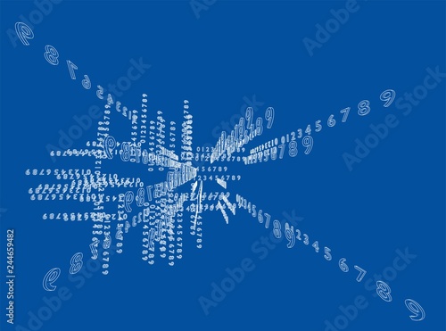 Abstract background consisting of numbers