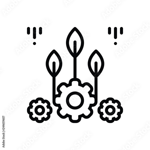 Black line icon for biomechanic 