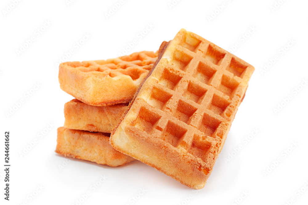 Viennese waffles on white Viennese waffles on white