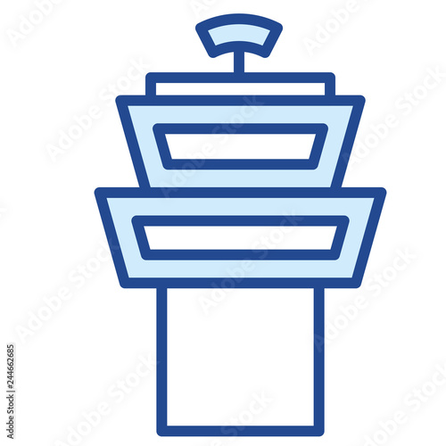 Tower, Flughafen Vector Icon Illustration