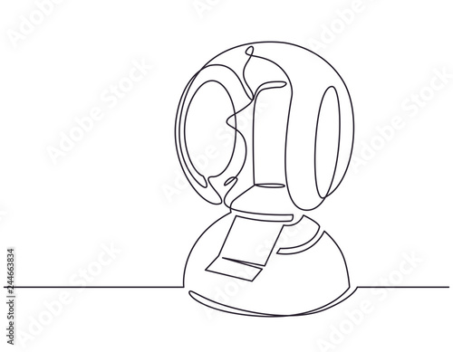 Virtual reality motion simulator continuous one line vector drawing