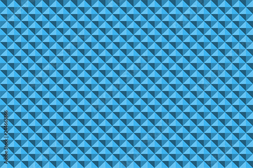 Blue abstract relief pyramid texture seamless pattern