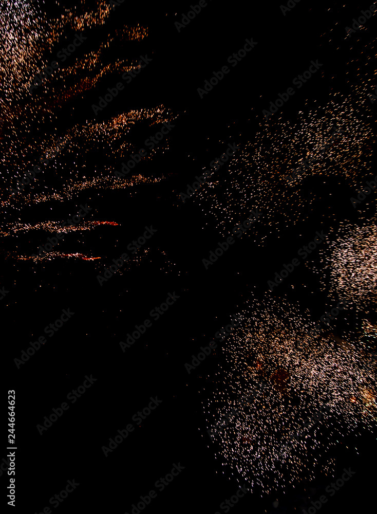 Obraz premium multicolor firework lights on black background