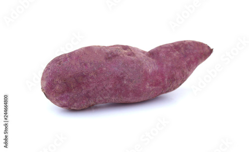 purple sweet potato isolated on white background