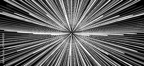 Abstract science or technology background. Array with dynamic particles. Vector illustration.