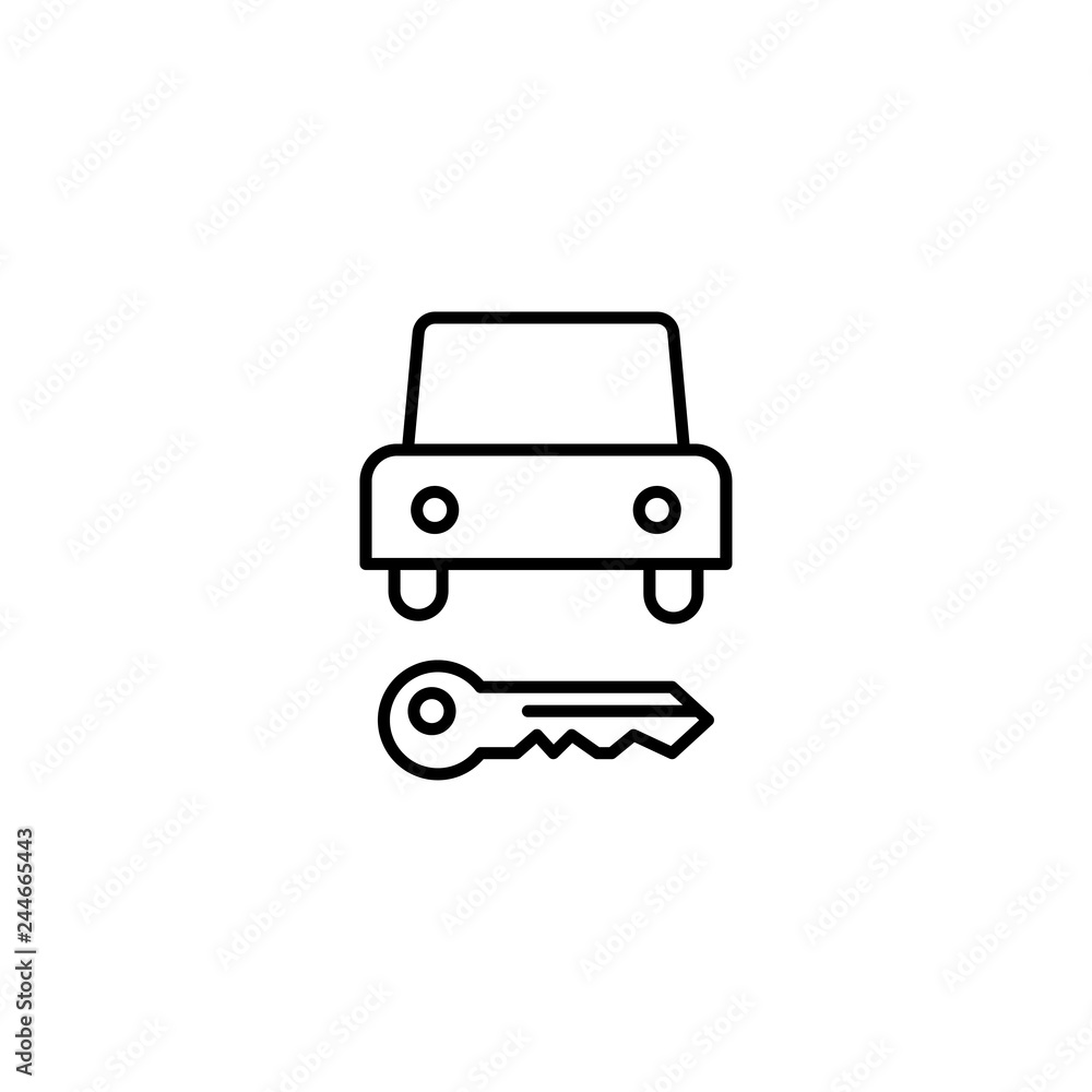 car key icon vector