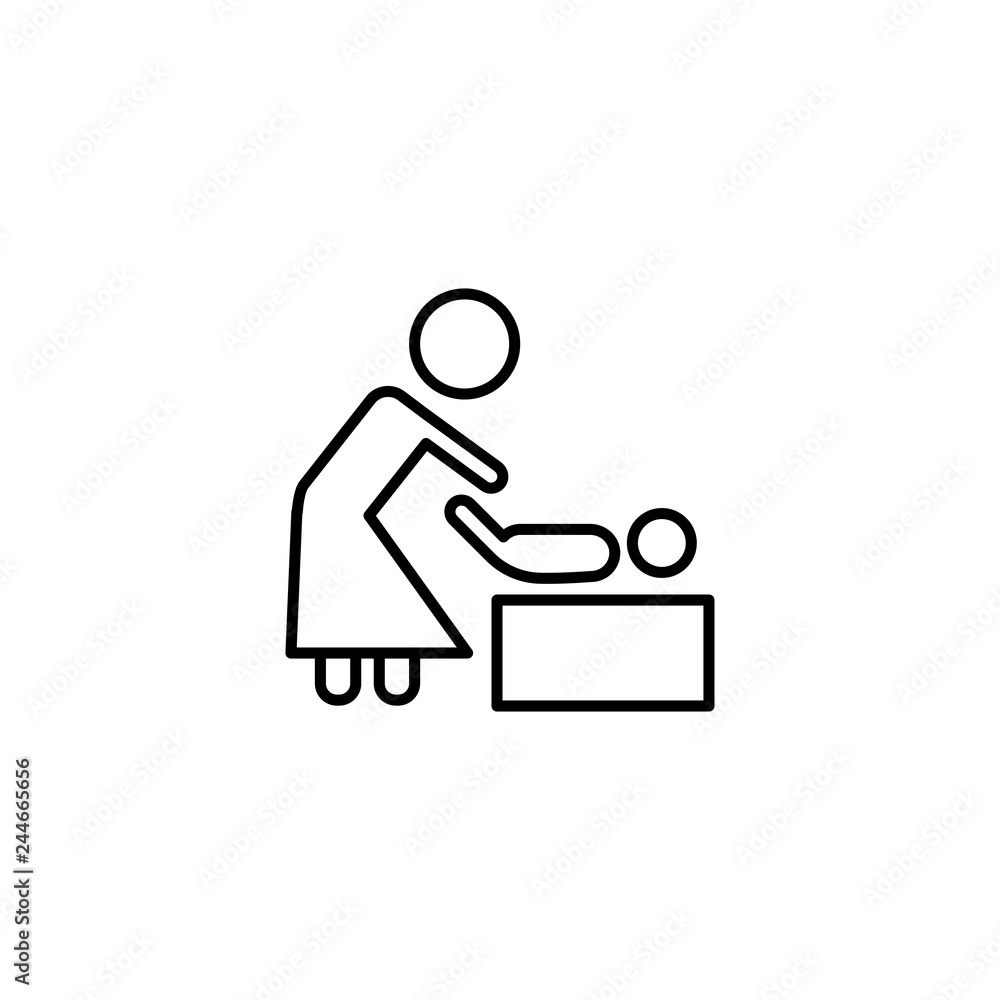 mom and baby icon vector