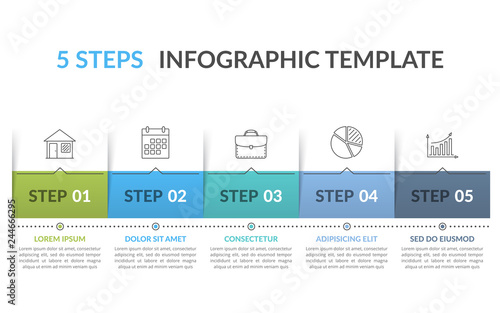Infographic Template with 5 Steps