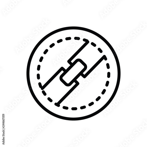 Black line icon for block 