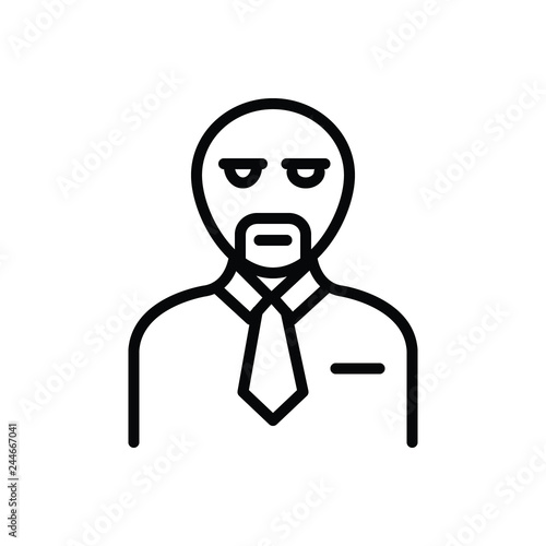 Black line icon for client 