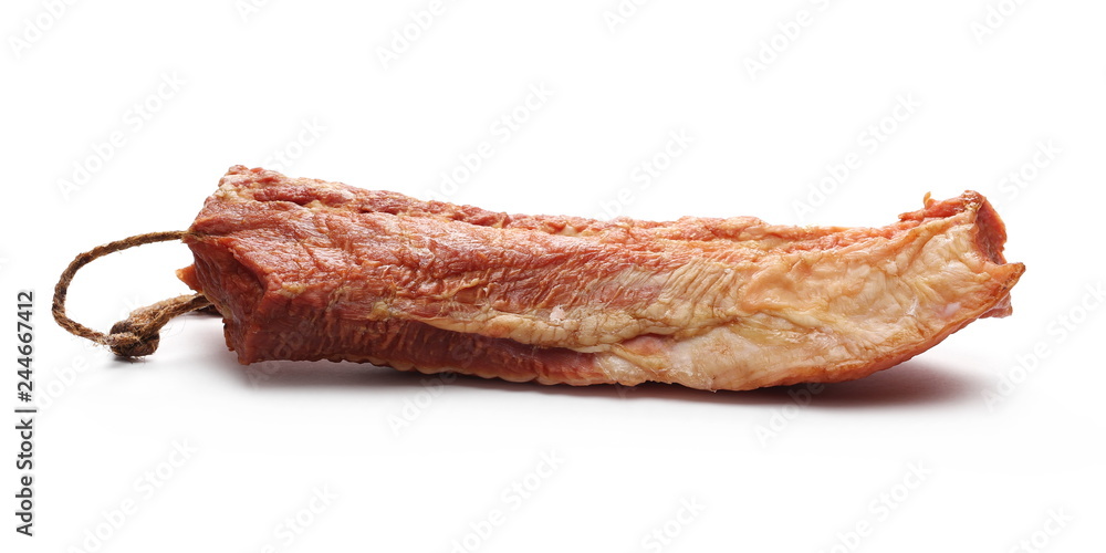 Traditional cured meat isolated on white background Traditional cured meat isolated on white background