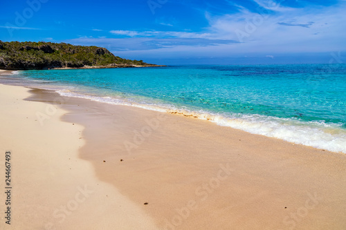 Exotic paradise of Guardalavaca beach in Cuba. Peaceful ocean wave at the beach. Perfect resort for relaxing.  Sea beach. © EdVal