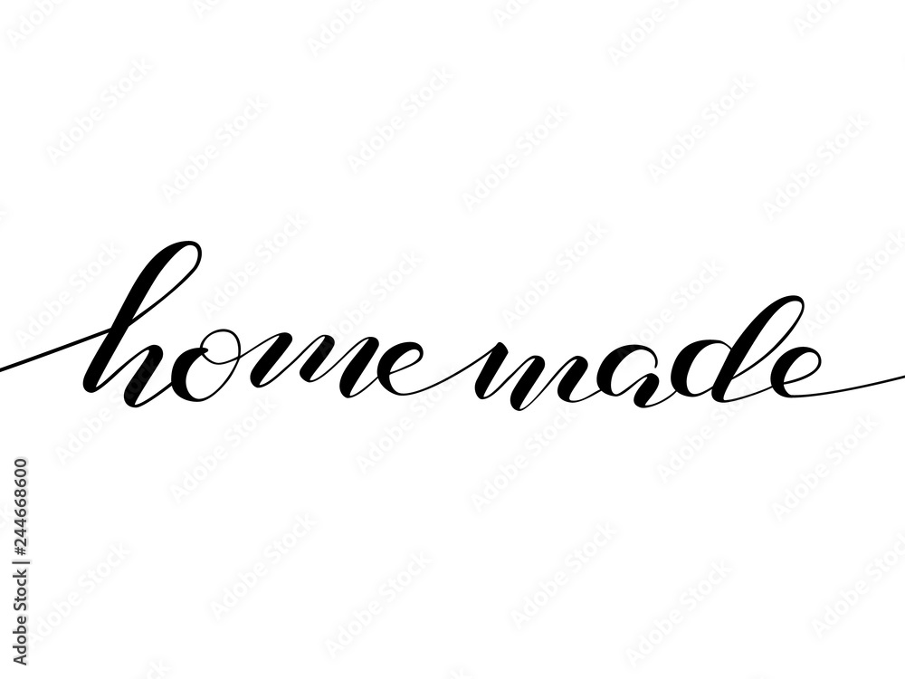 Home made lettering for clothes, product. Vector illustration Home made lettering for clothes, product. Vector illustration