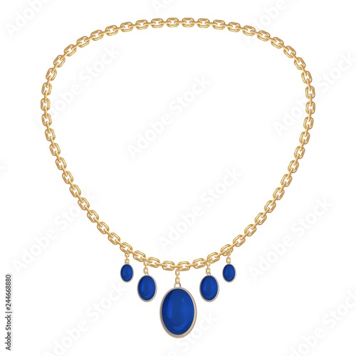 Necklace icon. Cartoon of necklace vector icon for web design isolated on white background