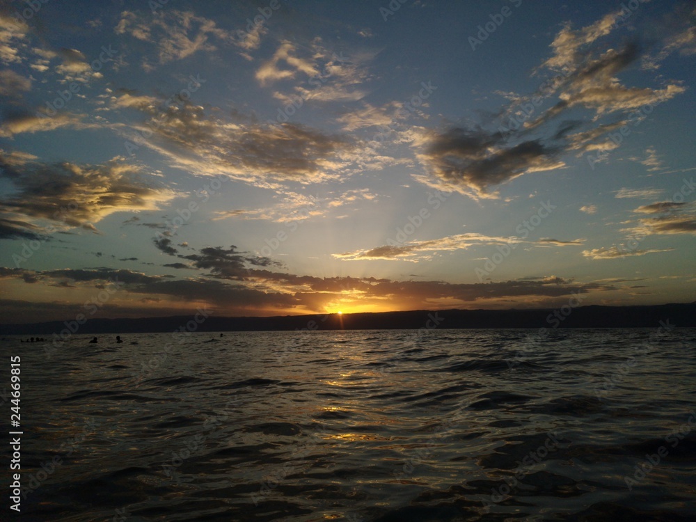 Obraz premium sunset over the Dead Sea