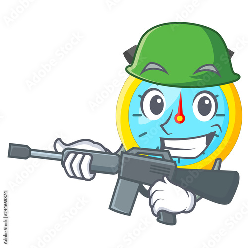 Army stopwatch in the cartoon shape funny