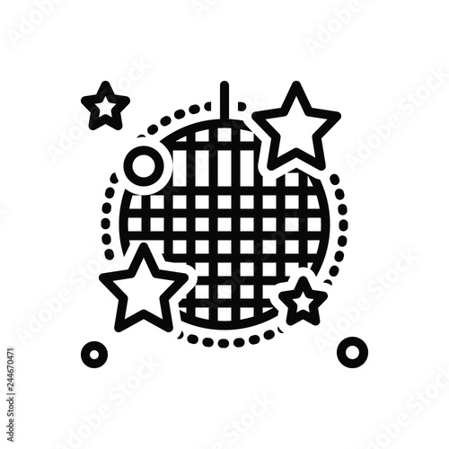 Black line icon for cabaret 