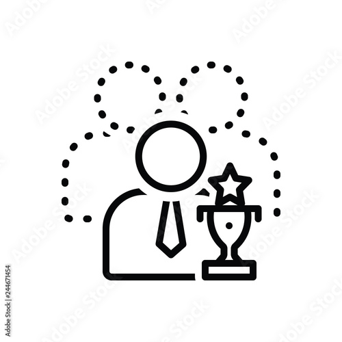 Black line icon for capable 