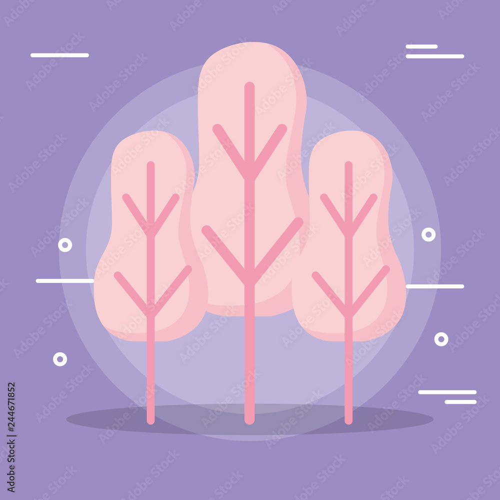 Fototapeta premium Abstract trees design