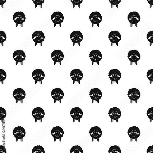 Wow sheep pattern seamless vector repeat geometric for any web design