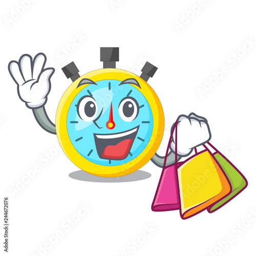 Shopping isolated stopwatch with in the character photo