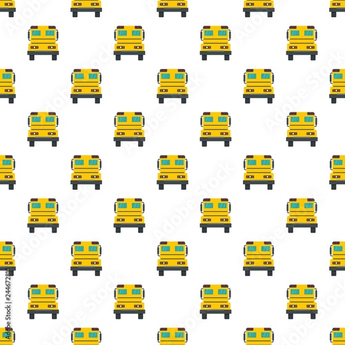 Back of school bus pattern seamless vector repeat for any web design photo