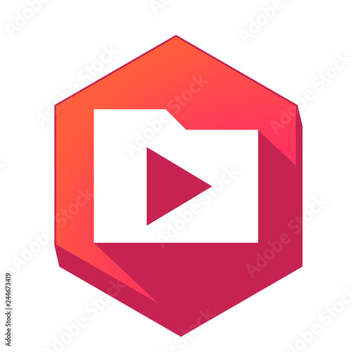 Free Download ikona z długim cieniem na tle sześcioboku - GFXLoad