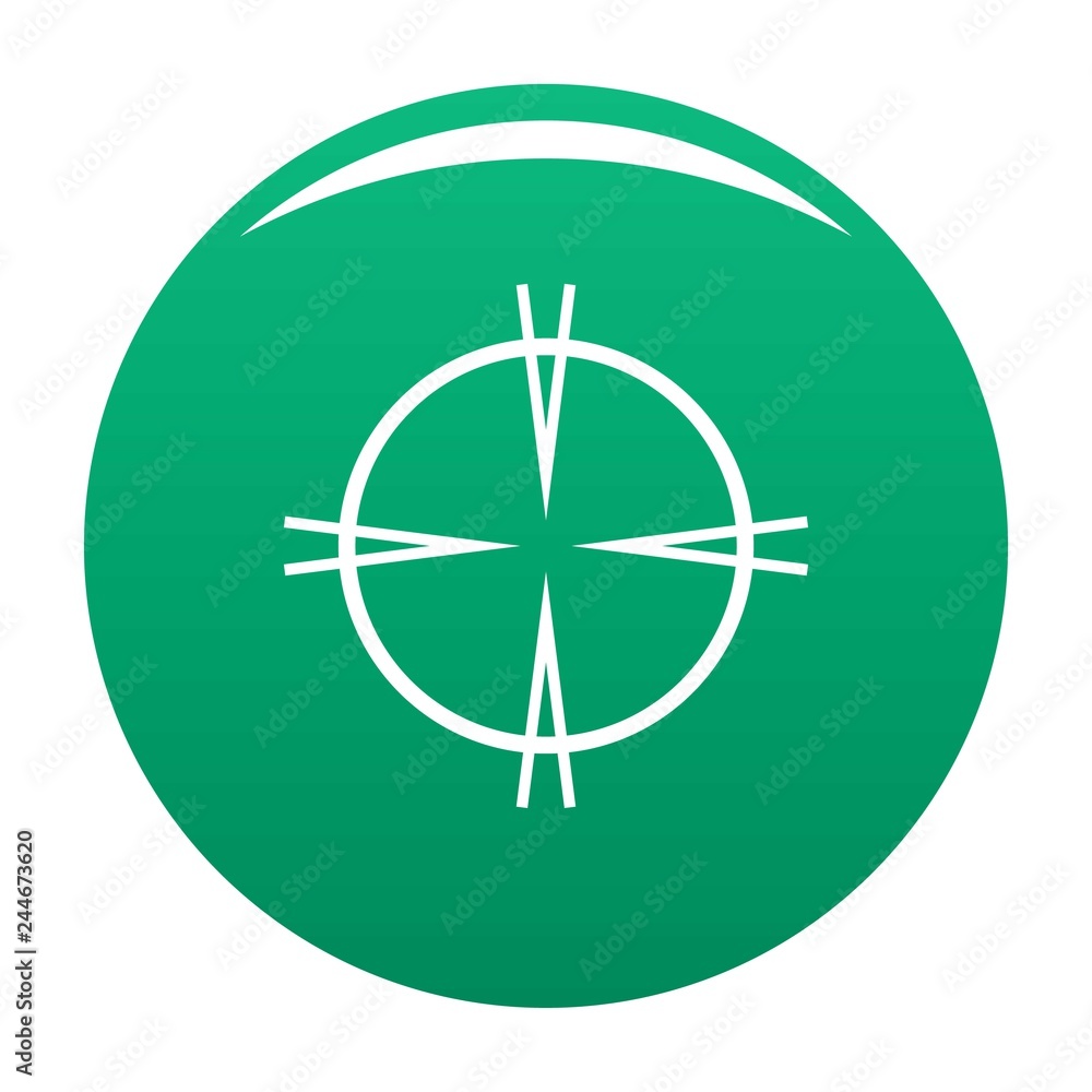 Focal target icon. Simple illustration of focal target vector icon for any design green Focal target icon. Simple illustration of focal target vector icon for any design green
