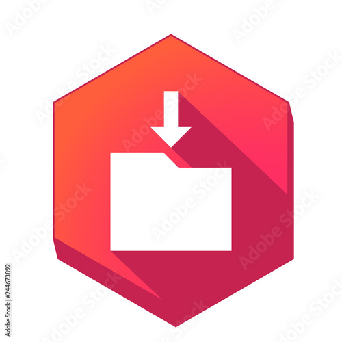 Free Download ikona z długim cieniem na tle sześcioboku - GFXLoad