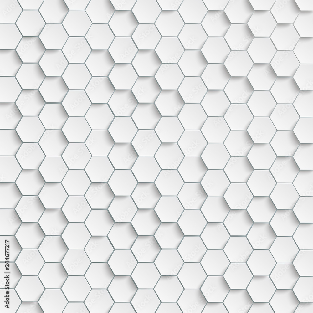 Naklejka premium White Hexagon Structure Cover