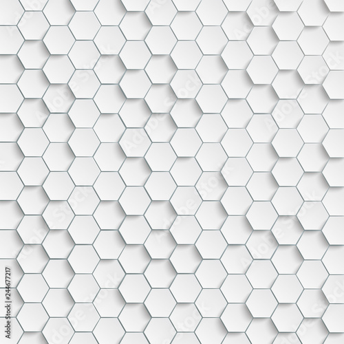 White Hexagon Structure Cover