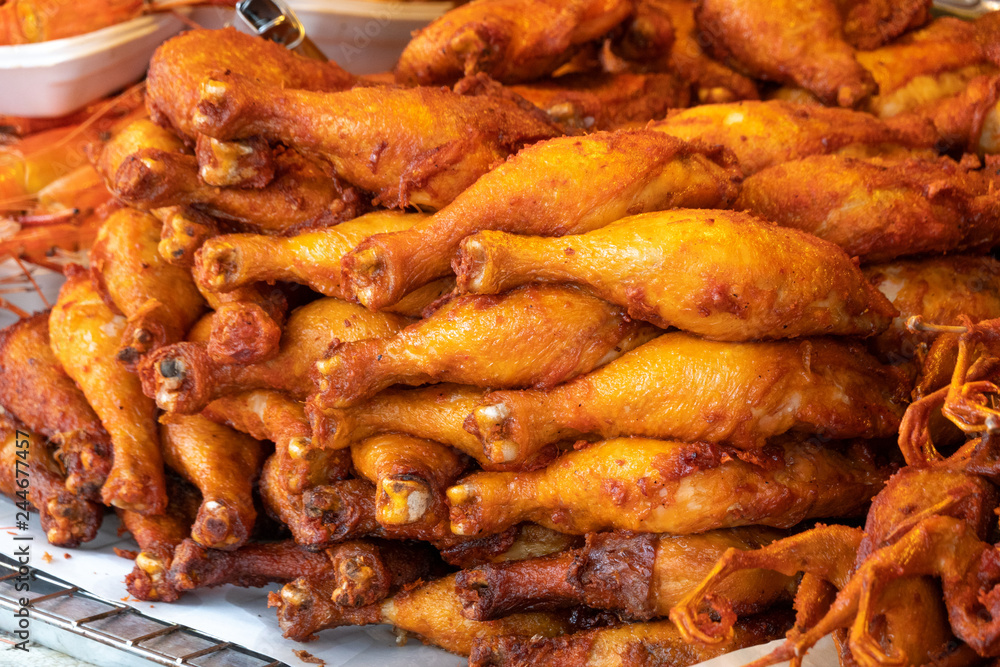 Chicken fries with close up view. Chicken fries with close up view.