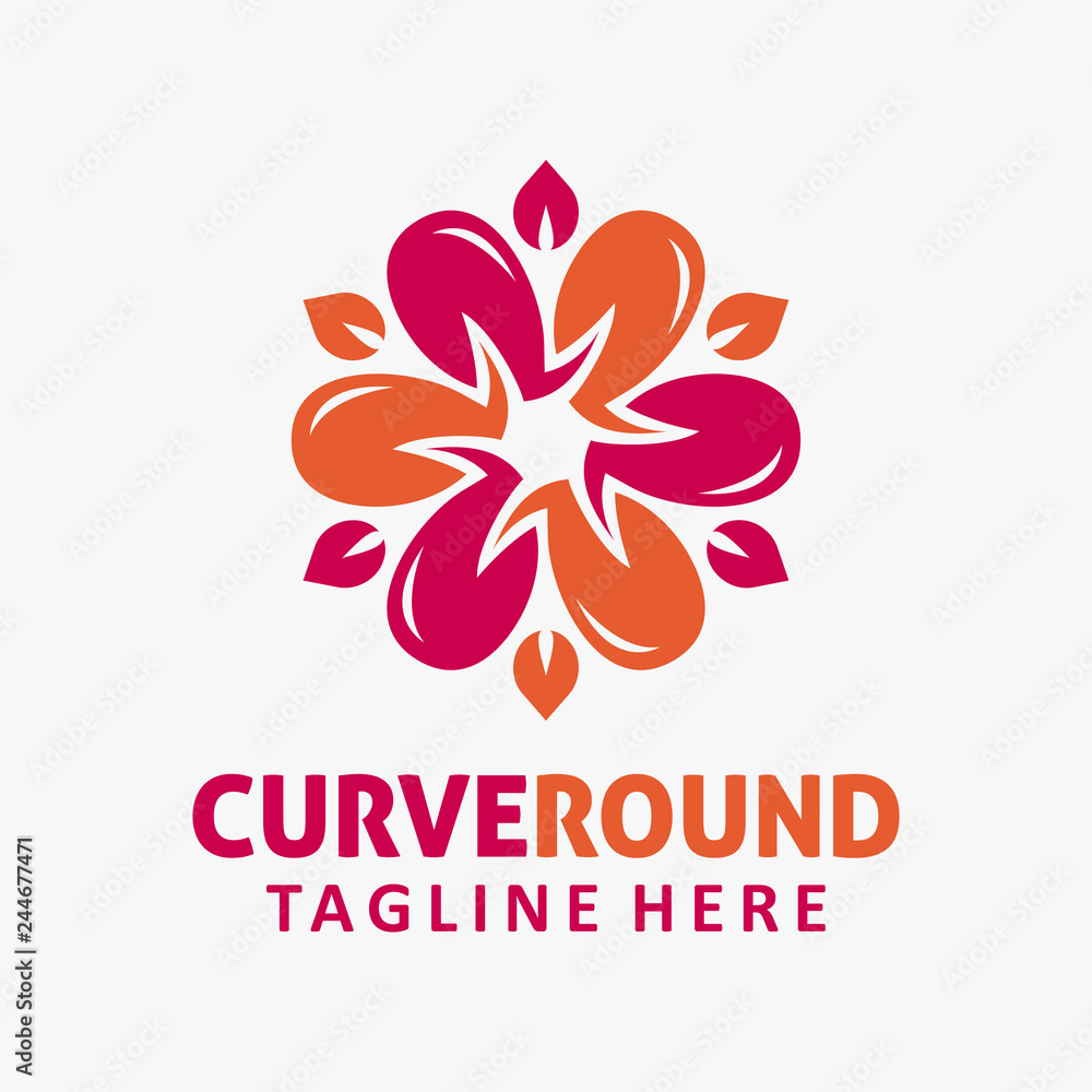 Abstract flower logo design Abstract flower logo design