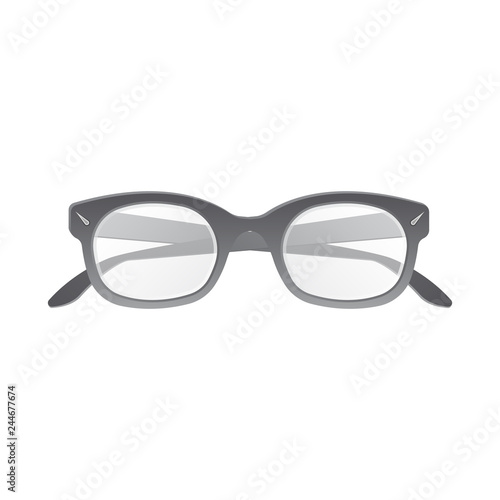 Vector design of glasses and frame sign. Collection of glasses and accessory stock vector illustration.