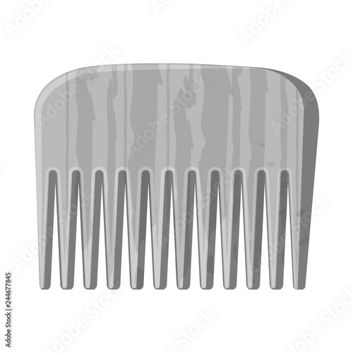 Isolated object of brush and hair symbol. Collection of brush and hairbrush stock symbol for web.