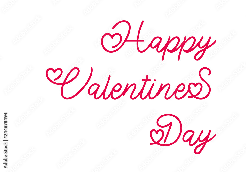 Valentine`s Day lettering. Hand written greeting card template for Valentine's day. Greeting card with love heart. Valentine`s Day lettering. Hand written greeting card template for Valentine's day. Greeting card with love heart.