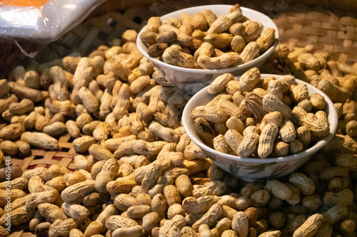 Peanuts with close up view.