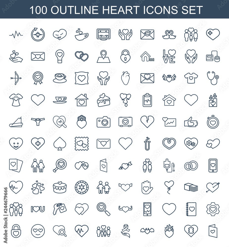 100 heart icons 100 heart icons