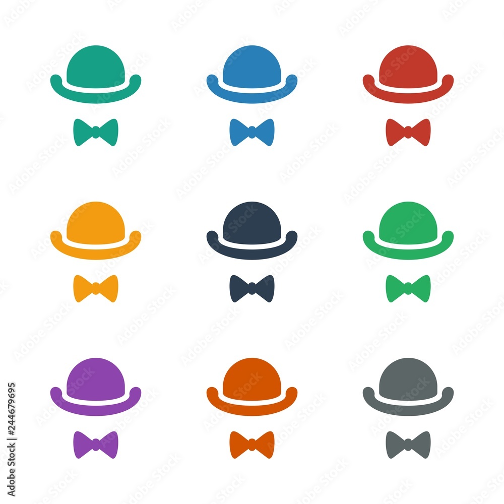 hat and moustache icon white background hat and moustache icon white background