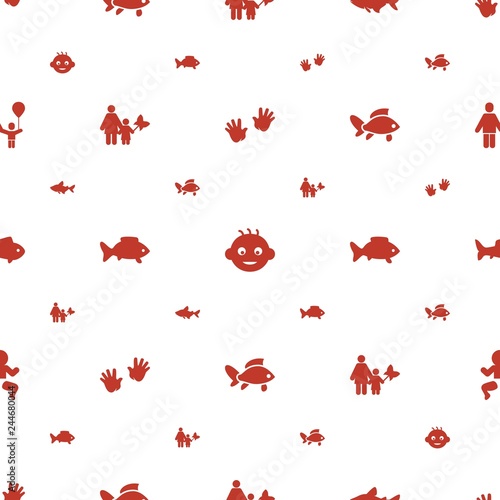little icons pattern seamless white background
