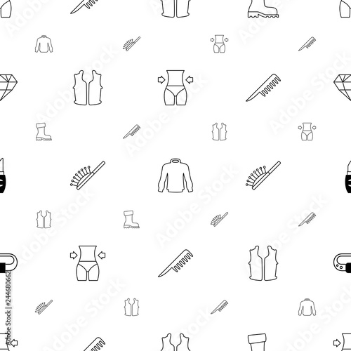 fashion icons pattern seamless white background
