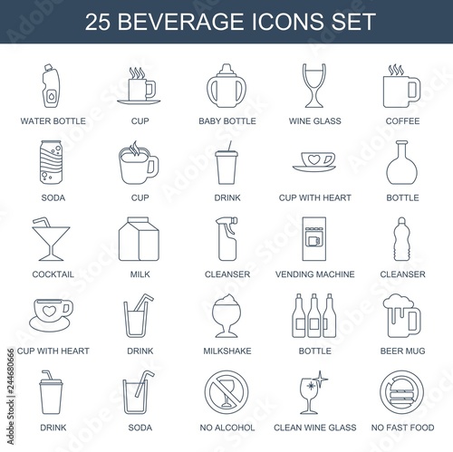 25 beverage icons