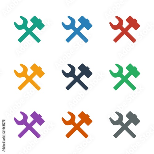 wrench hummer icon white background