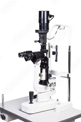 Modern medical equipment - ophthalmology operation surgical microscope isolated