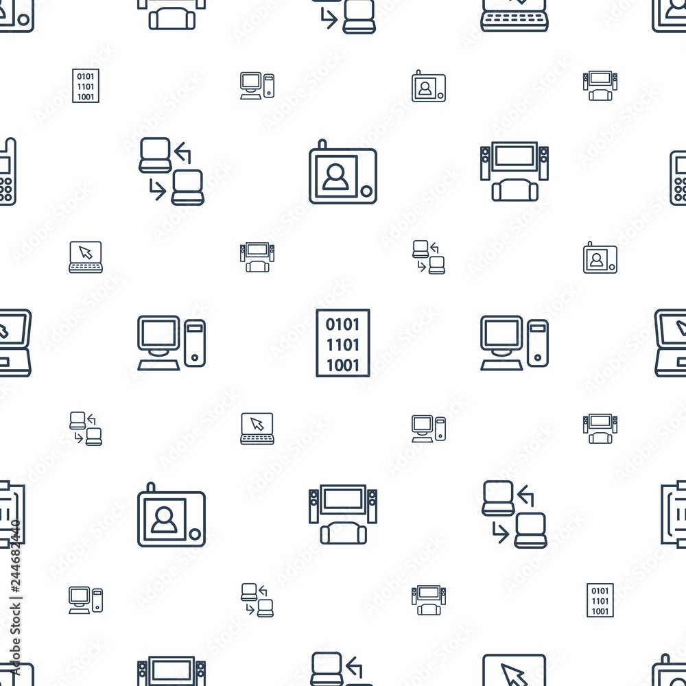monitor icons pattern seamless white background monitor icons pattern seamless white background